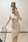 Halter Yaka Elbise Vizonbeyaz - 11019.1567.