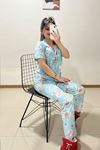 Düğmeli Pijama Takımı Açıkmavi - 10873.1048.