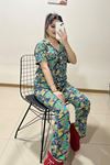 Düğmeli Pijama Takımı Yeşildesenli - 10873.1048.