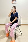 Desenli Pijama Takımı Lacivert3 - 11405.1048.