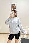 Bisiklet Yaka Sweat Gri - 3042.275.
