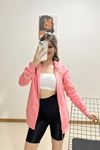 Kapşonlu Fermuarlı Sweat Pembe - 11866.108.