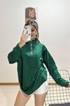Yaka Fermuarlı Sweat Zümrüt - 11873.275.
