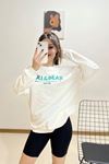 Bisiklet Yaka Baskılı Sweat Ekru - 11763.275.