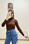 Yarım Balıkçı Fitilli Body Kahve - 11201.1323.