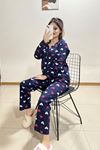 Önü Düğmeli Pijama Takımı Desenlilaci - 150.1287.
