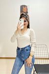 Çizgili V Yaka Body Taş - 12173.1567.