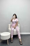 Desenli Pijama Takımı Tozpembe - 18964.1567.