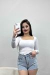 Önü Çift Kat Çıtçıtlı Body Beyaz - 21940.200.