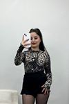Parmak Geçmeli Viskon Bluz Siyahvizon - 50140.053.