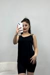 Geniş Askılı Viskon Bluz Siyah - 20933.599.