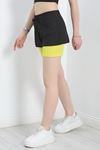 İçi Taytlı Spor Şort Siyahsarı - 40426.1967.