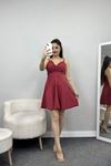 Drapeli Askılı Elbise Gülkurusu - 581746.1592.