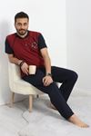 Erkek Pijama Takımı Bordo - 40460.1838.