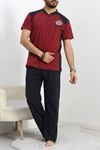 Erkek Pijama Takımı Bordolaci - 40461.1838.