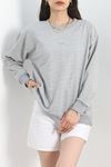 Baskılı 2 İplik Sweat Açıkgri - 20789.1878.