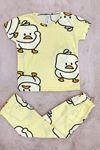 4-13 Yaş Çocuk Pijama Takımı Sarıbeyaz - 402.1287.