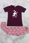 5-12 Yaş Süprem Kız Pijama Takımı Mor - 40607.1951.