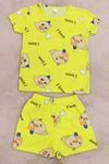 4-13 Yaş Kız Çocuk Pijama Takımı Limonsarı - 411.1287.