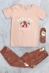 5-12 Yaş Süprem Kız Pijama Takımı Sütlükahve - 40607.1951.