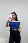 Çapraz Kesim Bluz Saks - 40347.1748.