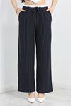 Zra Krep Beli Lastikli Pantolon Lacivert - 30498.308.