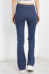 İspanyol Paça Cepsiz Kot Pantolon Mavi1 - 40517.1431.