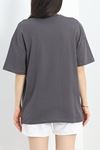 Baskılı Oversize Tişört Antibeyaz - 40637.1872.