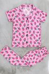 10-16 Yaş Düğmeli Süprem Pijama Takımı Açıkpembe - 50193.1857.