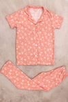 10-16 Yaş Düğmeli Süprem Pijama Takımı Somon - 50193.1857.