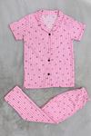 10-16 Yaş Düğmeli Süprem Pijama Takımı Pembesiyah - 50193.1857.