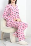 Süprem Düğmeli Pijama Takımı Pembeyeşil - 50160.1857.