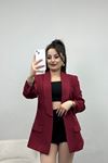 Astarlı Blazer Ceket Bordo - 30442.1353.