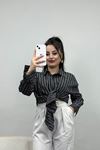 Kupra Kumaş Oversize Gömlek Siyah - 40643.147.
