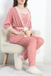 Pegasus Üçlü Pijama Takımı Pudra - 70044.1048.
