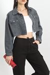 Crop Kot Ceket Gri - 20439.1778.