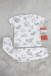 7-10 Yaş Boyanabilir Çocuk Pijama Takımı Beyaz - 70071.1952.