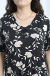 Büyük Beden Viskon Elbise Bejsiyah - 30259.1050.