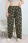 Büyük Beden Viskon Pijama Altı Yeşilsiyah - 40410.1929.