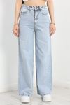 Wide Leg Kot Pantolon Buzmavi - 30535.1975.