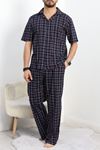 Penye Düğmeli Erkek Pijama Takımı Lacimavi - 752.1287.