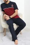 Erkek Pijama Takımı Bordo - 70065.1838.