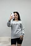 Baskılı İki İplik Sweat Gri - 40694.1878.