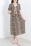 Büzgülü Etekli Takım Leopar - 40687.701.