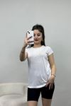 Taşlı Bluz Beyaz - 20755.599.