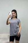 Taşlı Bluz Dumangri - 20755.599.