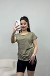 Omuz Dantelli Bluz Açıkhaki - 20766.599.