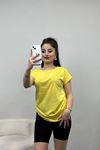 Omuz Dantelli Bluz Sarı - 20766.599.