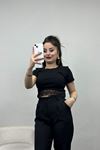 Dantel Detay Crop Body Siyah - 70054.599.