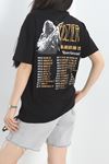 Baskılı Oversize Tişört Siyahhardal - 40637.1872.